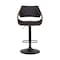 Armen Living Aspen Adjustable Swivel Black Faux Leather and Walnut Wood Bar Stool with Black Base LCASBAWABL - alternate 4